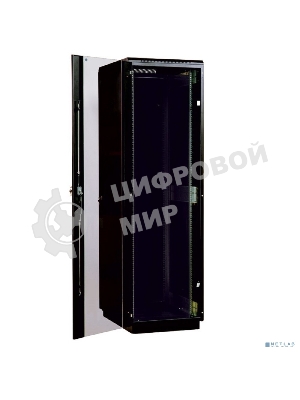 Шкаф ЦМО телекоммуникационный напольный 48U (600 1000) дверь стекло, черный