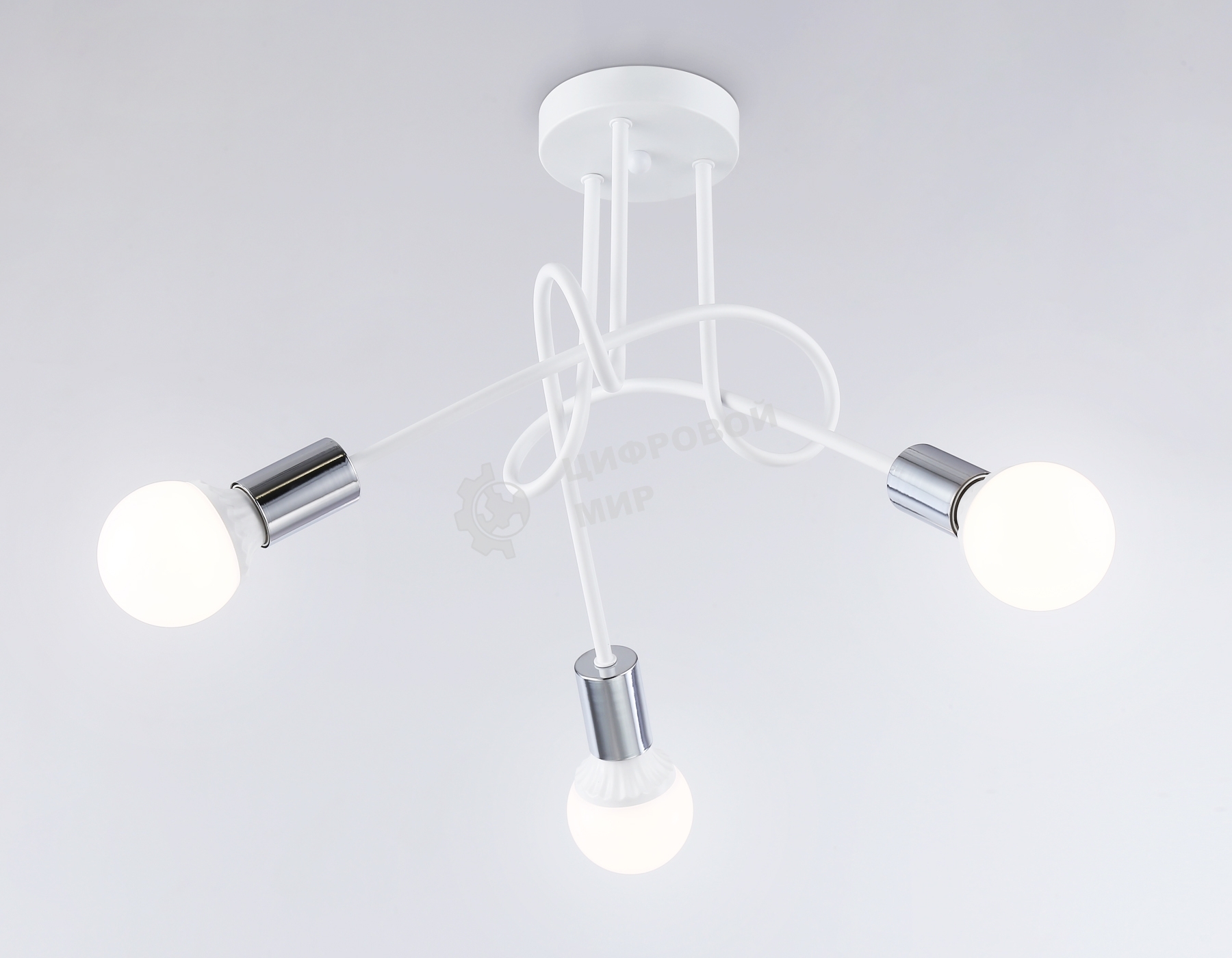 Светильник Ambrella light TR80414/3 WH/CH белый/хром E27/3 max 60W D670*370