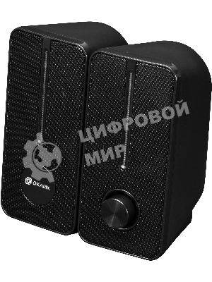 Акустическая система Оклик OK-120U 2.0 черный 6Вт