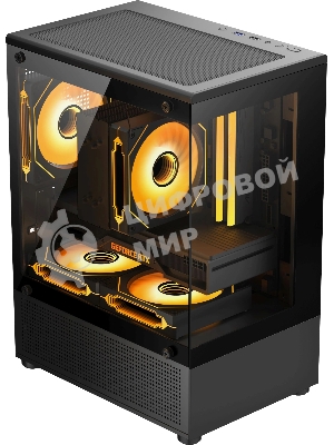 Компьютерный корпус Accord ACC-UE2B TG OFFICE PRO черный без БП mATX 2xUSB2.0 1xUSB3.0 1xUSB3.1 audio