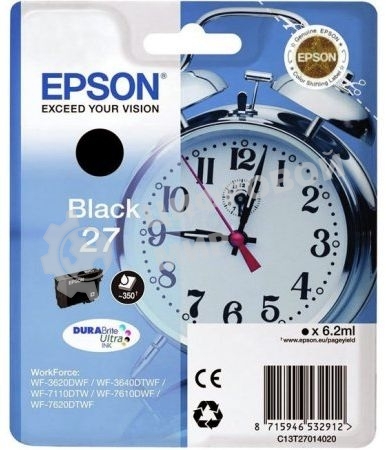 Картридж струйный Epson C13T27014020 черный для Epson WF7110/7610/7620 (350стр.) (6.2мл)