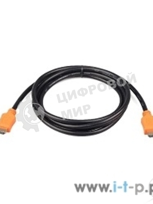 Кабель Cablexpert HDMI CC-HDMI4L-6, 19M/19M, v2.0, серия Light, позол.разъемы, экран, 1.8м, черный, пакет