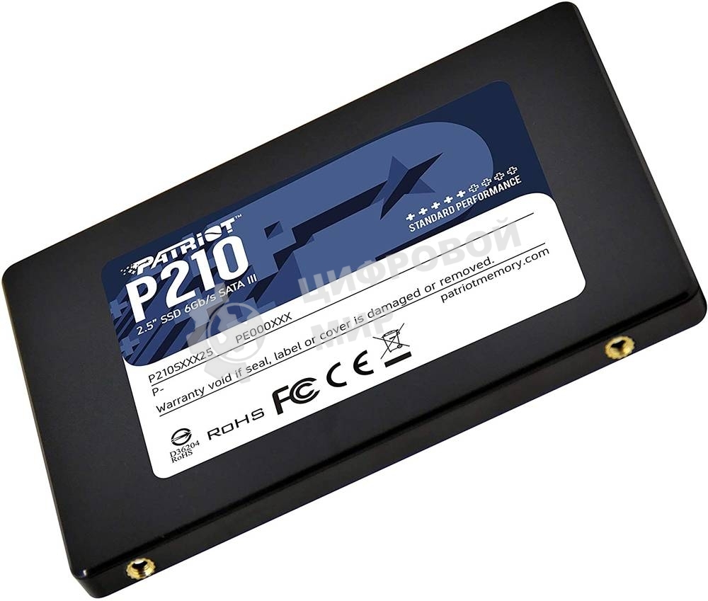 Накопитель SSD Patriot P210, 512Gb, SATA III, 2.5