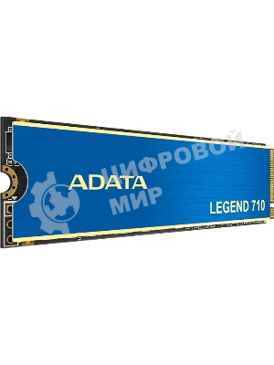 Накопитель SSD ADATA LEGEND 710, 256Gb, PCIe 3.0 x4, M.2 2280, NVMe, R/W 2100/1000, с радиатором