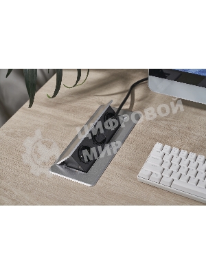 Розетка Cactus CS-SOCKET-EU3-GYBK для столешницы серый (уп.:1шт)