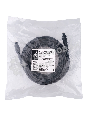 Кабель оптический Cablexpert CC-OPT-10M-N, Toslink 2xODT M/M, 10м, черный, пакет