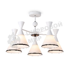 Светильник Ambrella light TR3165/5 WH/BK белый/черный E27/5 max 60W D580*380