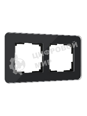 Рамка на 2 поста WERKEL Elite (черный, стекло) W0022448
