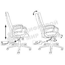 Кресло руководителя Бюрократ CH-808AXSN/TW-10 синий TW-10