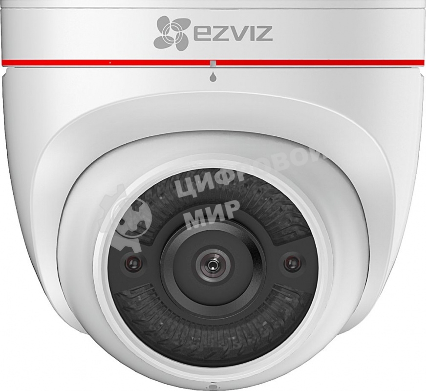 Видеокамера IP Ezviz C4W (2.8мм) 2Мп внешняя купольная Wi-Fi камера c ИК-подсветкой до 30м 1/2.7'' CMOS матрица; объектив 2.8мм; угол обзора 118°; ИК-фильтр; 0.02лк @F2.0; DWDR, 3D DNR; встроенный микрофон и динамик