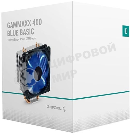 Кулер Deepcool GAMMAXX 400 BLUE BASIC серебристый 120мм алюминий+медь 1500rpm 30db 4-pin 130W 154мм
