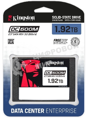 Накопитель SSD Kingston DC600M, 1920Gb, SATA III, 2.5