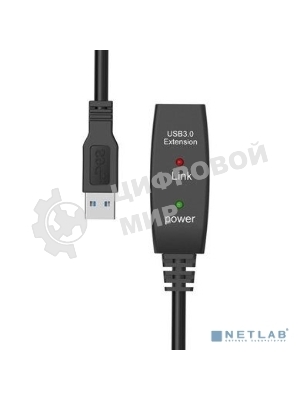 Кабель-адаптер USB3.0-repeater Aopen, удлинительный активный Am-->Af 5м QUST/qust ACU827A-5M