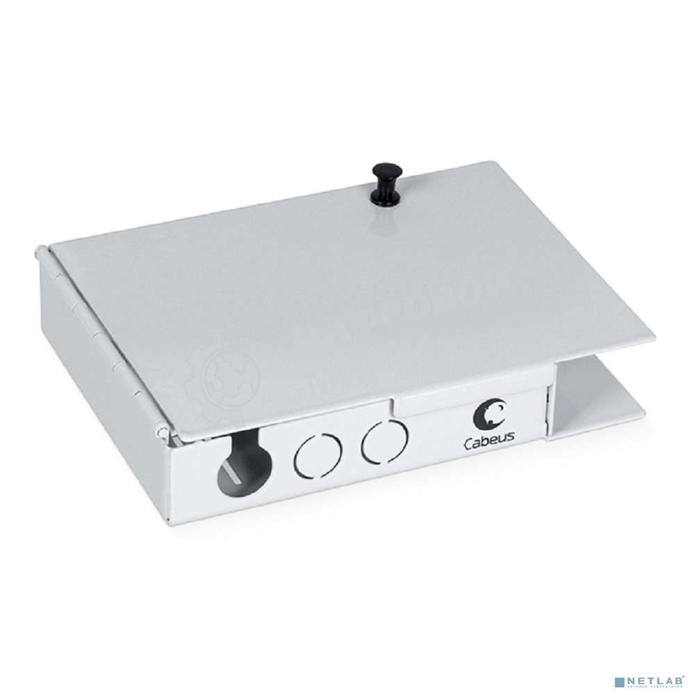 Бокс оптический Cabeus, портов: 4, SC (LC duplex), 4 хОВ, серый, (JJT-4-SC)