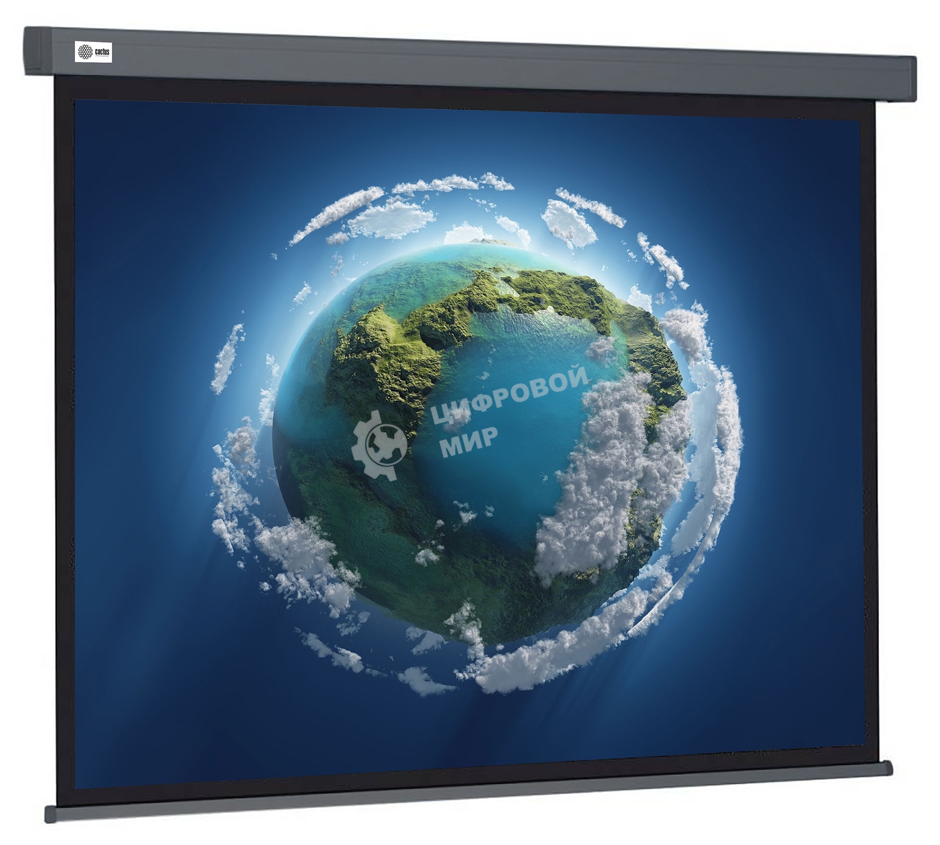 Экран Cactus 187x332см Wallscreen CS-PSW-187X332-SG 16:9 настенно-потолочный рулонный серый