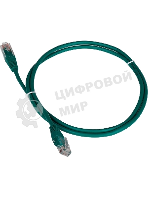 Патч-корд TWT UTP кат.5e, с заливными колпачками, 0.15 м, зеленый
