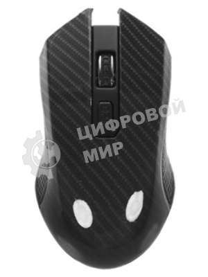Мышь беспроводная Qumo Kevlar M26 черный, 1600 dpi, радиоканал, USB, кнопки - 4
