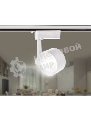 Трековый однофазный светодиодный светильник Ambrella light GL6389 WH белый LED 12W 4200K 24°