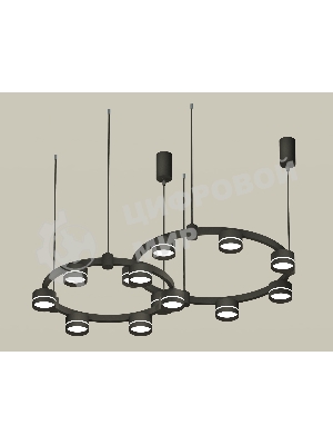Светильник Ambrella light XR92091005/13 SBK/FR черный песок/белый матовый GX53 (A9209, C9238, C9232, N8462)