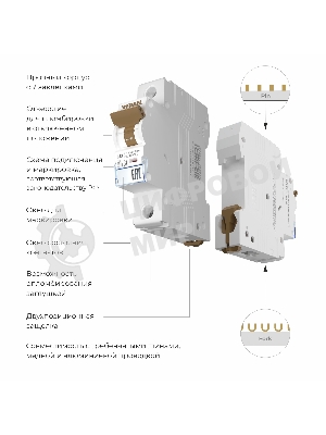 Автоматический выключатель Werkel 1P  63 A  C  4,5 кА W901P634