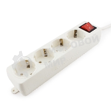 Сетевой фильтр Гарнизон ELB-G4-W-5, 4 евророзетки с выключателем и заземлением, допустимый ток 16А, длина 5 м.