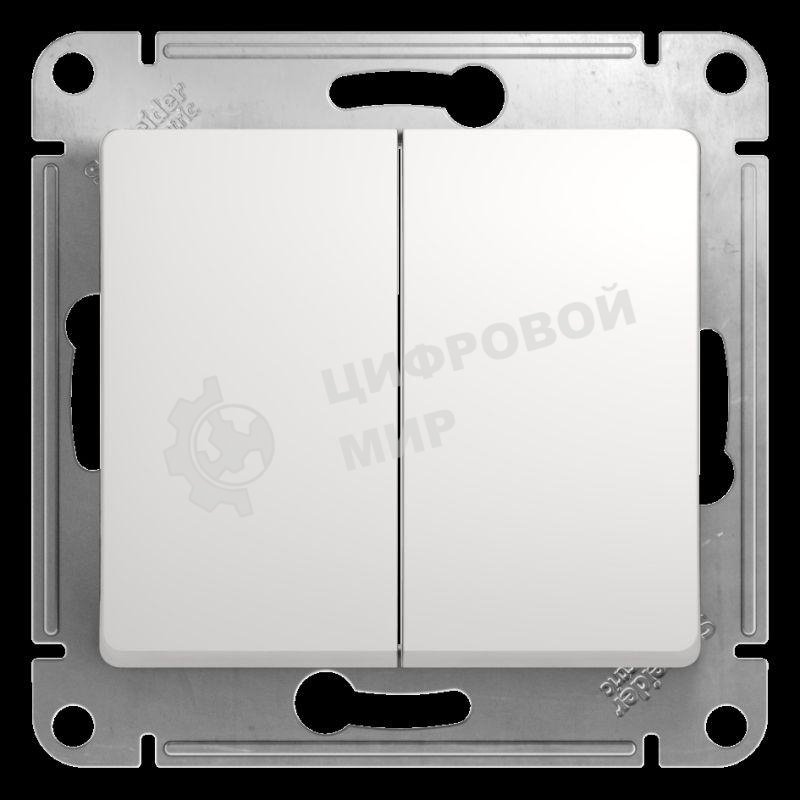 Механизм выключателя 2-кл. СП Glossa 10А IP20 10AX бел. SchE GSL000151