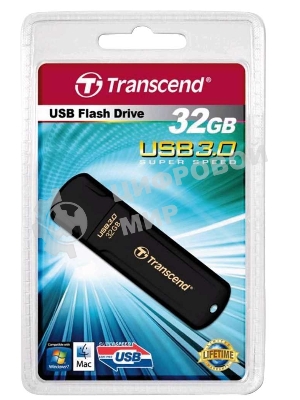 Флешка USB Transcend Jetflash 700 (TS32GJF700), 32Gb, USB 3.0, R/W 70/20, черный