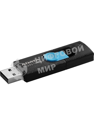 Флешка USB ADATA UV220 (AUV220-64G-RBKBL), 64Gb, USB 2.0, R/W 15/5, черный/голубой
