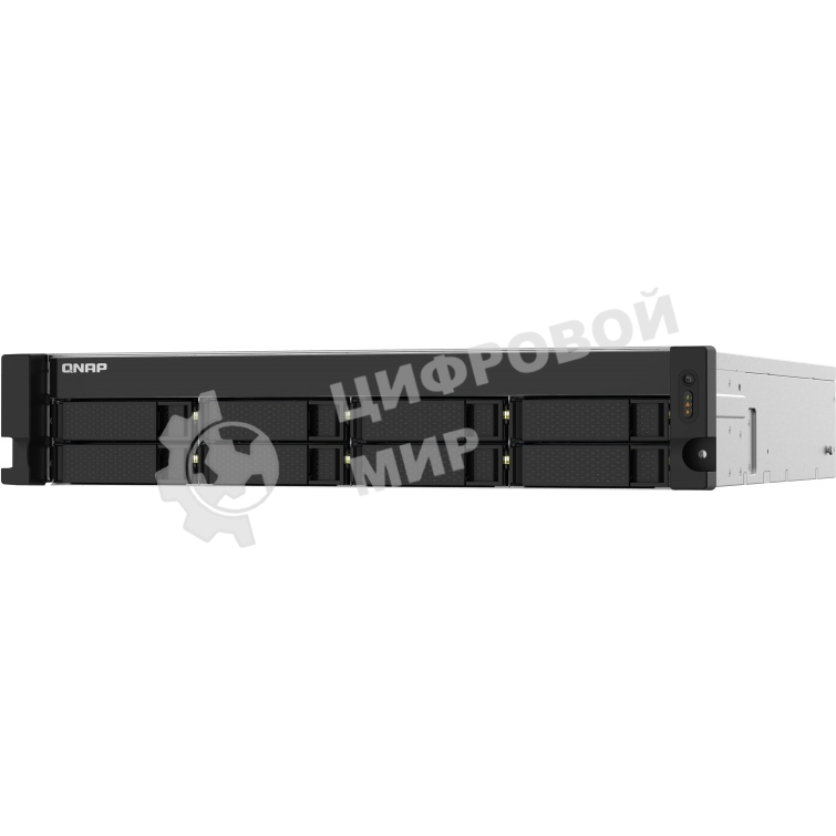 Сетевое хранилище без дисков SMB QNAP TS-832PXU-RP-4G 8-Bay 2U rackmount NAS, AL324 quad-core 1.7 GHz, 1x4Gb DDR4 RAM (max 1x16Gb), SATA 6Gb/s, 2x 10GbE SFP+ LAN, 2x 2.5 GbE LAN, 2xPSU. W/o RAIL-B02