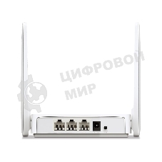 Роутер AC1200 Dual-Band Wi-Fi RouterSPEED: 300 Mbps at 2.4 GHz + 867 Mbps at 5 GHz SPEC: 4× Fixed External Antennas, 2× Gigabit LAN Ports, 1× Gigabit WAN PortFEATURE: Router/Access Point Mode, WPS/Reset Button, IPTV, IPv6, Beamforming, MU-MIMO