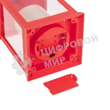 Декоративный фонарь Neon-night со свечкой, красный корпус, размер 10,5х10,5х24см, теплый белый