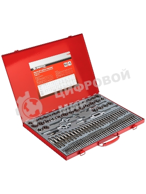 Набор метчиков и плашек Matrix М2-М18, 110 шт. метал. кейс