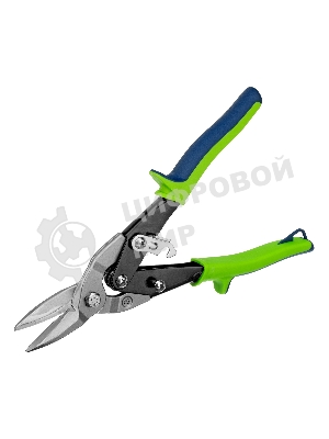 Ножницы по металлу Сибртех, 250 мм, прямой рез, сталь С55,двухкомпонентные рукоятки