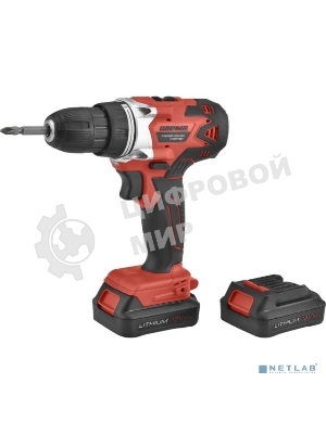 Дрель-шуруповерт Парма ДША-02-1312/2Li, 12 В, 1.3 Ач, 22 Нм, щеточный