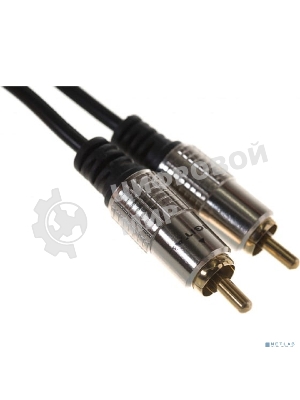Шнур Rexant Стерео 3,5 мм - 2 RCA 3 м (GOLD-металл)