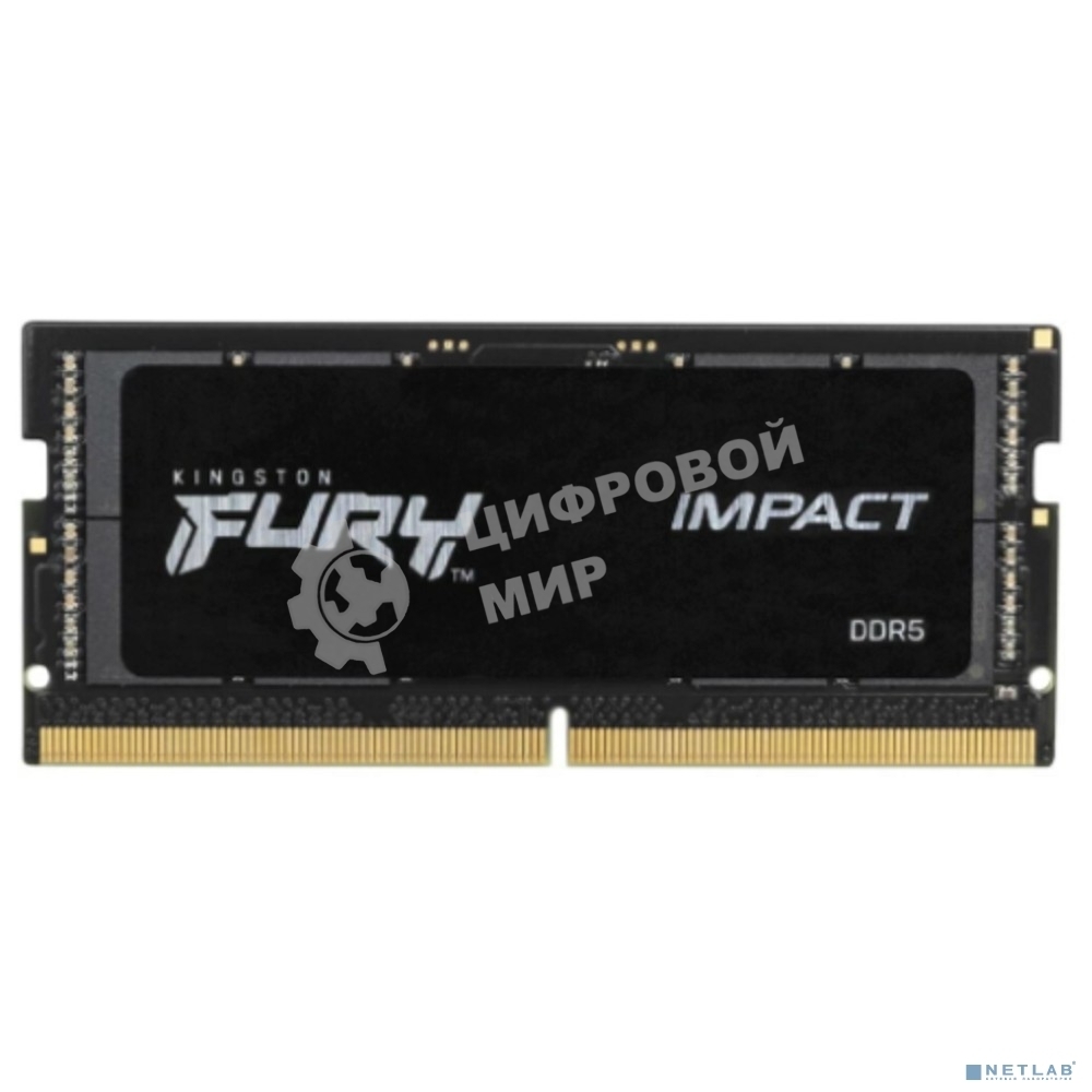 Оперативная память Kingston Fury Impact, DDR5, 32GB (1x32GB), 5600MHz, CL40, SO-DIMM