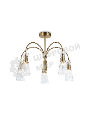 Люстра Ambrella light LH55701/5 BS/CL латунь/прозрачный E14*5 max 40W D600*440