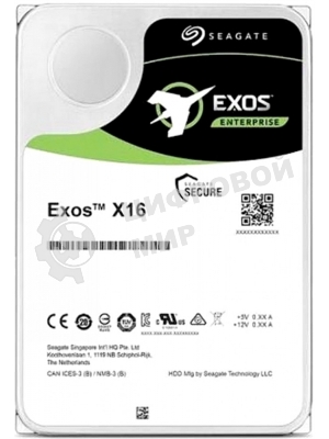 Жесткий диск Seagate 16Tb, ST16000NM002G, SAS Exos X16, 7200 rpm, 256Mb buffer