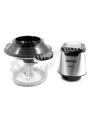 Чоппер Centek CT-1392 Сталь 600Вт 6 лезвий, стеклянная чаша 1,2л, разборные ножи