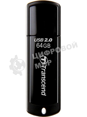 Флешка USB Transcend JetFlash 350 (TS64GJF350), 64Gb, USB 2.0, R/W 15/7, черный