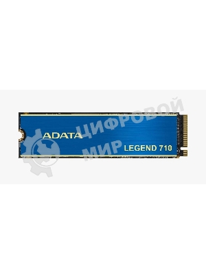 Накопитель SSD ADATA LEGEND 710, 256Gb, PCIe 3.0 x4, M.2 2280, NVMe, R/W 2100/1000, с радиатором