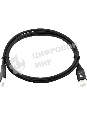 Кабель аудио-видео Cactus CS-DP-DP-1.4-2 DisplayPort (m)/DisplayPort (m) 2м. позолоч.конт. черный