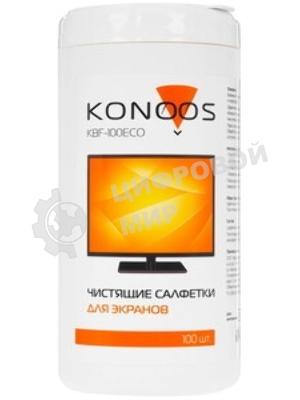 Салфетки для ЖК-экранов в банке KBF-100ECO, 100 шт.