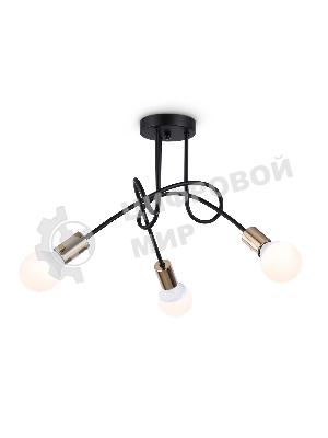 Светильник Ambrella light TR80415/3 BK/GD черный/золото E27/3 max 60W D670*370