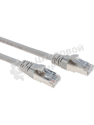 Патч-корд S/FTP Rexant CAT 6A (10G), RJ45-RJ45, 28AWG, LSZH, серый, 1м