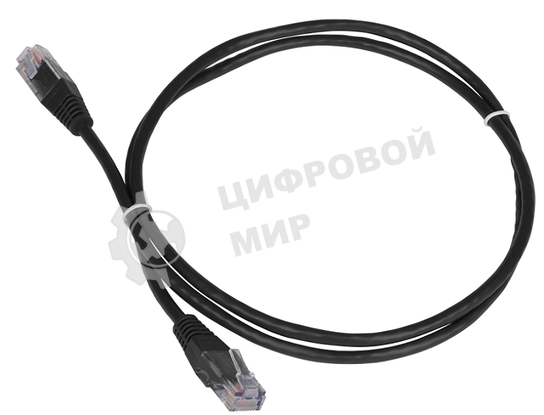 Патч-корд TWT UTP cat.5e, с заливными колпачками, 7.0 м, черный
