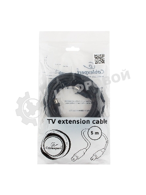 Кабель телевизионный Cablexpert, CCV-515-5M, Coaxial M/F, 5м