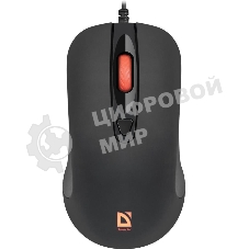 Мышь проводная Defender Ultra Classic MB-280 черный, 1200 dpi, USB, кнопки - 4