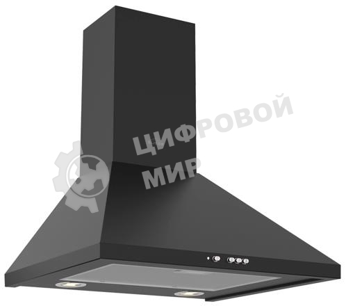 Вытяжка каминная Elikor Вента 50П-430-К3Д черный, 50 см, 430 куб. м/ч, 60 дБ