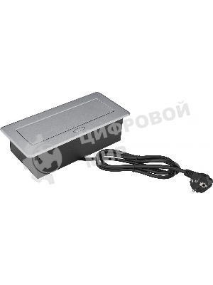 Розетка Cactus CS-SOCKET-EU/USBA-GY для столешницы серый